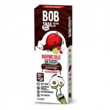 Натуральные конфеты Bob Snail Яблоко-Вишня в бельгийском черном шоколаде 27 г