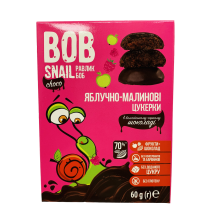 Натуральні цукерки Bob Snail Яблуко-Малина в бельгійському чорному шоколаді 60 г