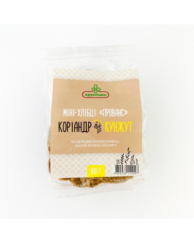 Хлібці зернові Хрустики Прованс, 90 г