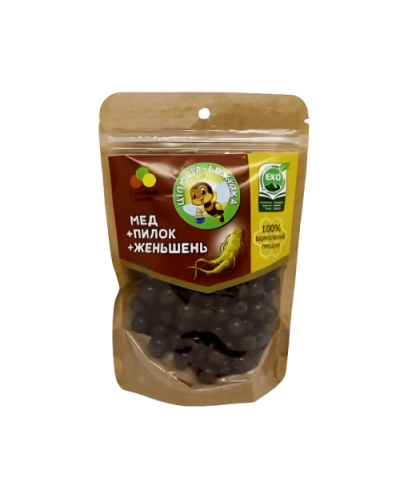 Натуральні цукерки-драже "Цілюща бджілка" з женьшенем, 150 г