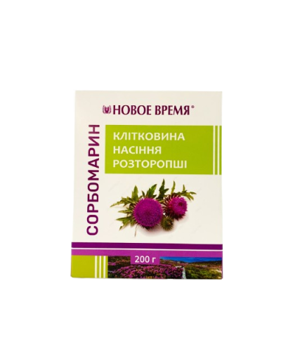 Клітковина насіння розторопші Сорбомарин Новий Час 200 г