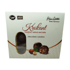 Шоколадні цукерки грильяж з фундуком та фініками на меду MonLasa 140 г