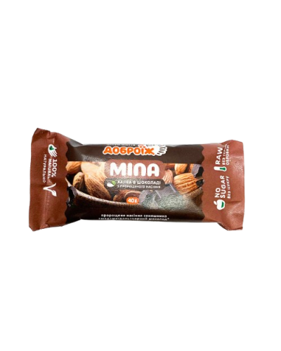 Жива халва Міла без цукру в чорному шоколадi Доброїж 40 г