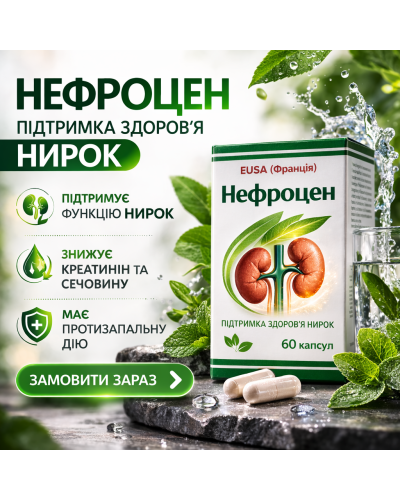 НЕФРОЦЕН - нефропротектор, екстракт леспедези 60 капс.