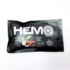 Батончик Positive Food HEMO вишня та кокос у чорному шоколаді без цукру 40 г