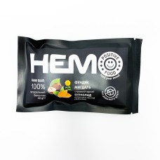 Батончик з пророщених зерен Positive Food HEMO фундук, мигдаль в чорному шоколаді без цукру 40 г