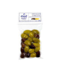 Оливки асорті Каламата та зелені з кісточкою Greek Product 100 г