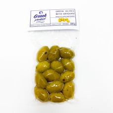 Оливки зелені з кісточкою та орегано Greek Product 100 г