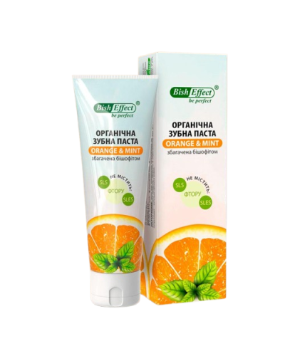 Органічна зубна паста з бішофітом BishEffect Апельсин та М'ята 75 мл