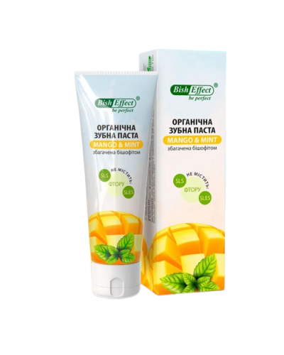 Органічна зубна паста з бішофітом BishEffect Манго та М'ята 75 мл