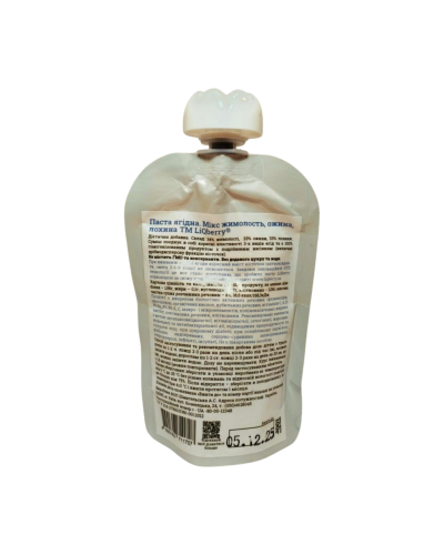 Паста LiQberry МІКС лохина, ожина, жимолость дой-пак 100 мл