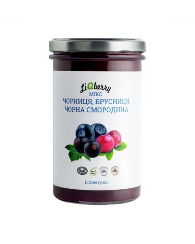 Паста LiQberry Ягідний мікс чорниця, брусниця, смородина 545 мл