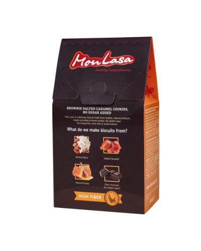 Печиво MonLasa Брауні з солоною карамеллю vegan 120 г