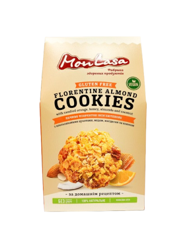 Печиво MonLasa Флорентіні без глютену vegan 120 г