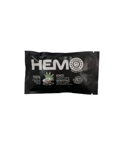 Батончик з пророщених зерен Positive Food HEMO кокос в шоколаді без цукру 36 г