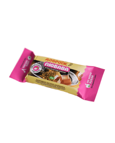 Жива халва Любава без цукру в молочному шоколадi Доброїж 40 г