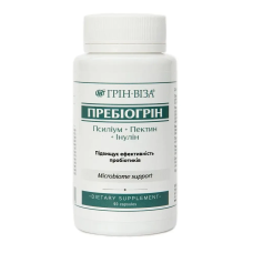 Пребіогрін Грін-Віза — пребіотики псиліум + пектин + інулін 90 капс