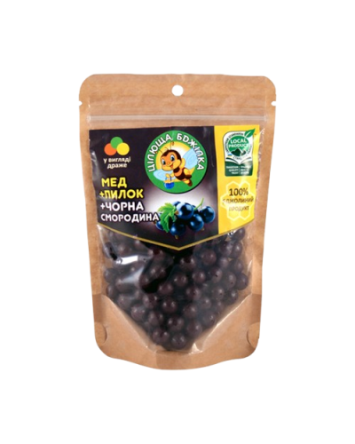 Натуральні цукерки-драже "Цілюща бджілка" зі смородиною 150 г