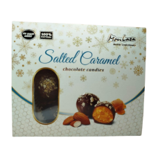 Шоколадні цукерки MonLasa з мигдалем та солоною медовою карамеллю 140 г