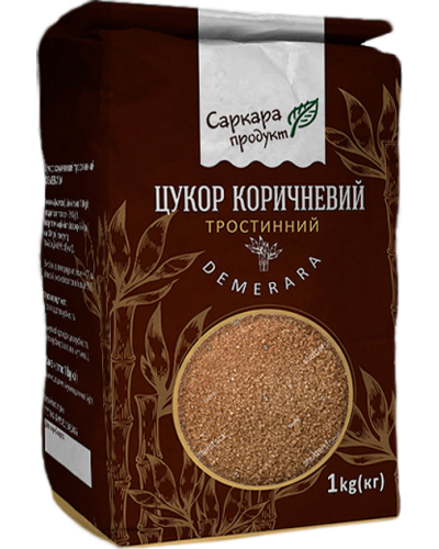 Цукор тростинний Демерара коричневий нерафінований Саркара продукт 1 кг