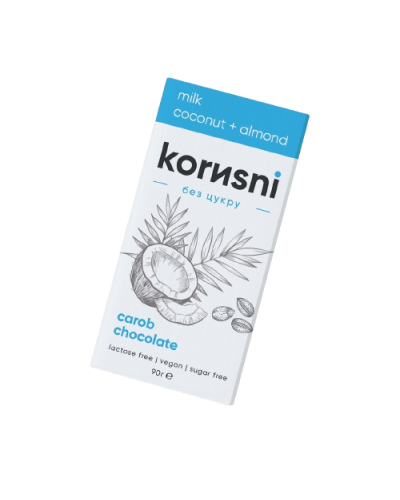 Шоколад молочний Мигдаль-Кокос KORИSNI 90 г