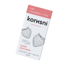 Шоколад молочний Полуниця-Чіа KORИSNI 90 г