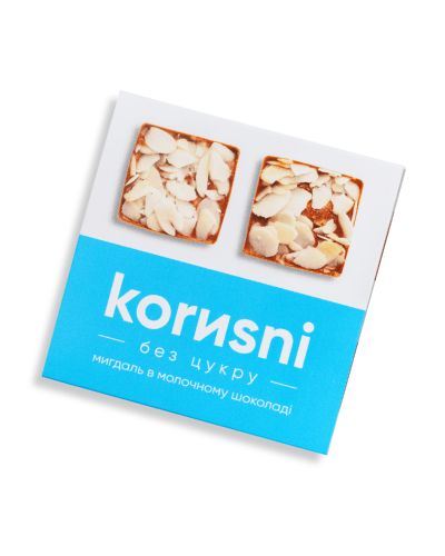 Мигдаль у молочному шоколаді KORИSNI 100 г
