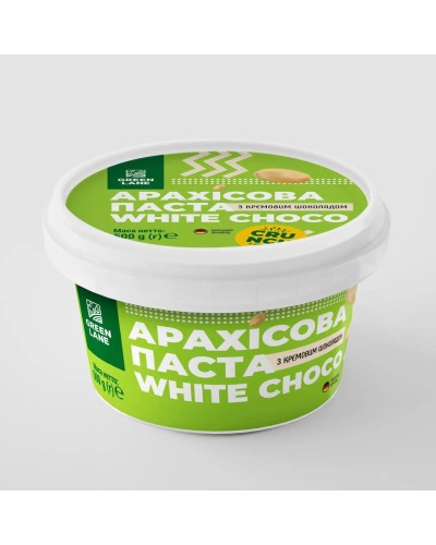 Арахісова паста-кранч Green Lane MILK CHOCO CRUNCH з білим шоколадом 500 г