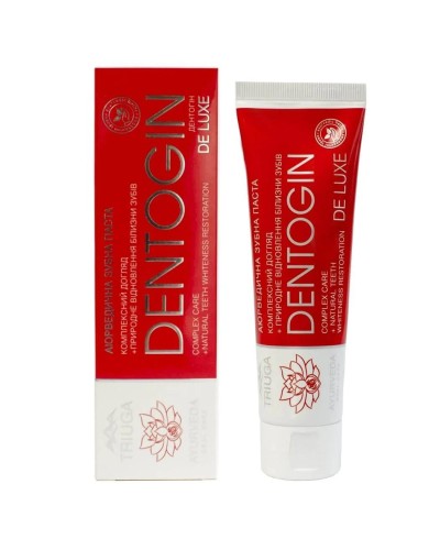 Аюрведична зубна паста DENTOGIN DE LUXE відновлення білизни зубів 100 г