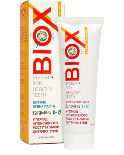 Натуральна зубна паста BIOX для дітей 6-12 років 50 мл