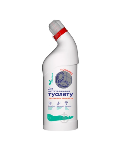Засіб для миття туалету DeLaMark з квітковим ароматом 1 л