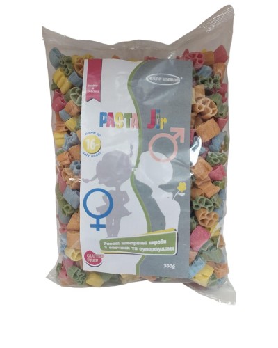 Макарони без глютену Pasta Junior рисові з овочами та суперфудами ТМ Healthy Generation 350 г