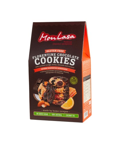 Печиво Флорентіні шоколадне без глютену vegan MonLasa 120 г