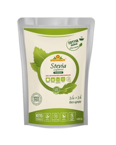 Стевія+Еритритол Стевіясан (цукрозамінник) 1000 г