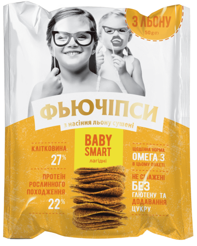 Фьючіпси з насіння льону Baby Smart лагідні 50 г