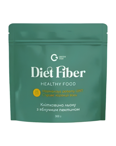 Клітковина льону з яблучним пектином Diet Fiber Грін-Віза 300 г
