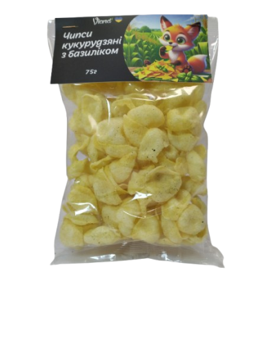 Чіпси кукурудзяні з базиліком Viand 75 г