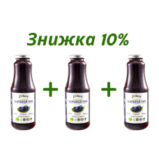 Набір із 3 бут. Чорничної пасти LiQberry 1000 мл зі знижкою 10%