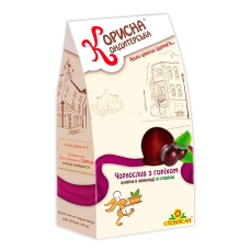 Цукерки без цукру Чорнослив з горіхом у шоколаді Корисна Кондитерська 150 г