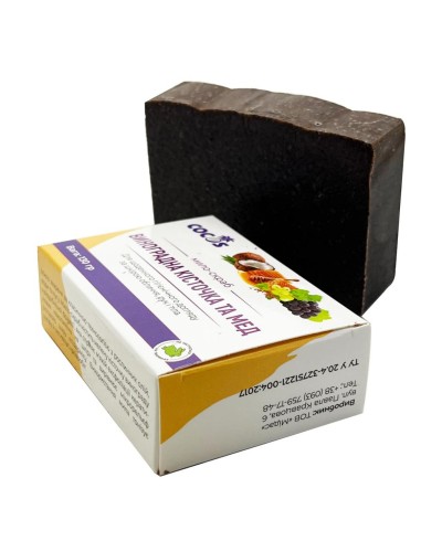 Натуральне мило-скраб Cocos Виноградна кісточка та мед 130 г