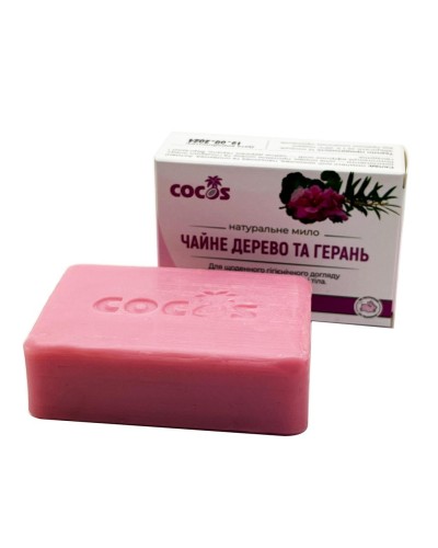 Натуральне мило Чайне дерево та герань Cocos 130 г