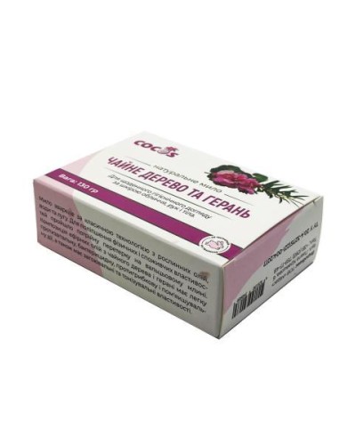 Натуральне мило Чайне дерево та герань Cocos 130 г