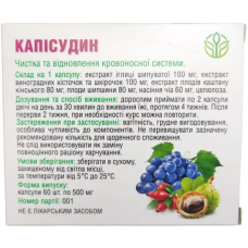 Капісудин Іґлиця Рослина Карпат відновлення кровоносної системи 500 мг 60 капс.