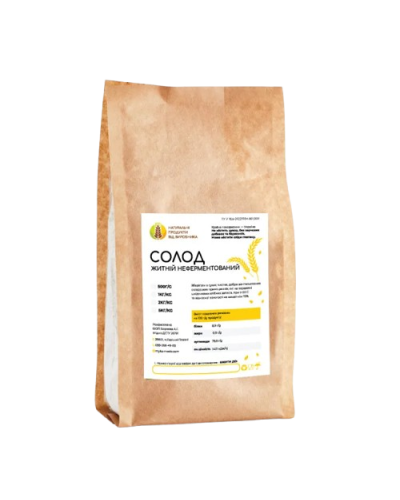 Солод житній неферментований (світлий) Органік ЕкоПродукт 500 г