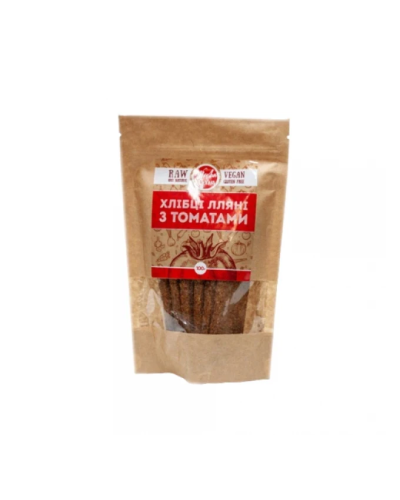 Хлібці лляні з томатами Жива Кухня 100 г