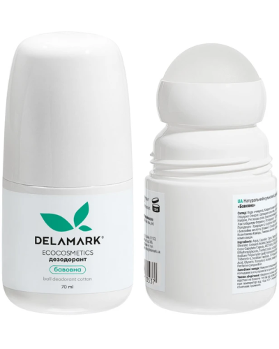 ЕкоДезодорант роликовий DeLaMark аромат бавовни 70 мл