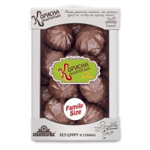 Зефір білий у шоколаді Корисна Кондитерська зі стевією без цукру 600 г