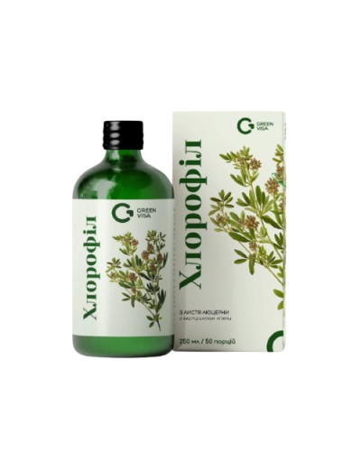 Хлорофіл з люцерни з м'ятою Грін-Віза 250 мл