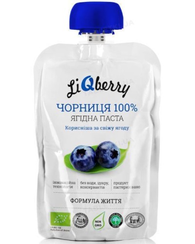 Чорнична паста LiQberry дой-пак 100 мл
