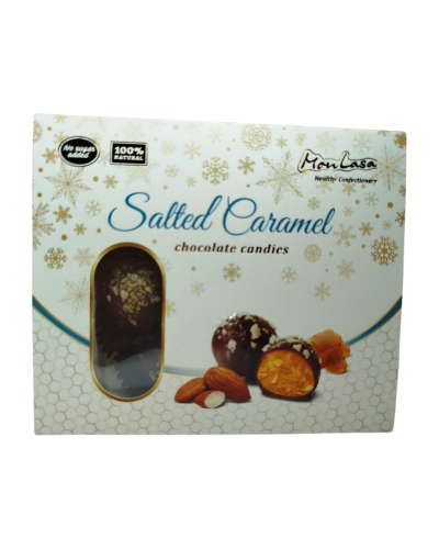 Шоколадні цукерки MonLasa з мигдалем та солоною медовою карамеллю 140 г